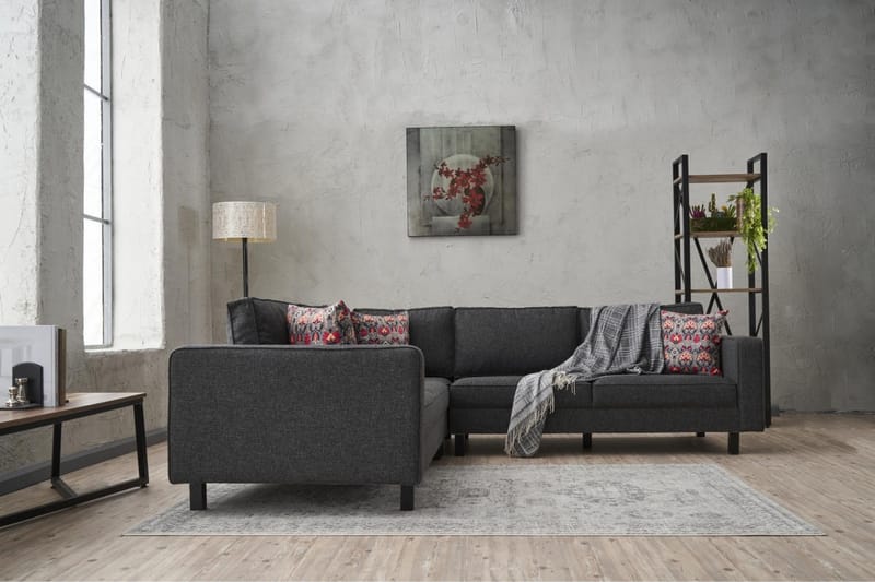 Kaletea Sofa m. Divan 4-seters - Antrasitt - Møbler - Sofaer - Hjørnesofaer - Hjørnesofa med divan