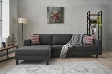 Kaletea Sofa m. Divan 4-seters - Antrasitt - Møbler - Sofaer - Sofaer med sjeselong - 4 seters sofa med divan