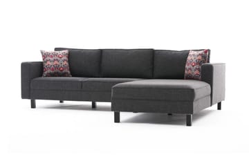 Kaletea Sofa m. Divan 4-seters - Antrasitt - Møbler - Sofaer - Sofaer med sjeselong - 4 seters sofa med divan