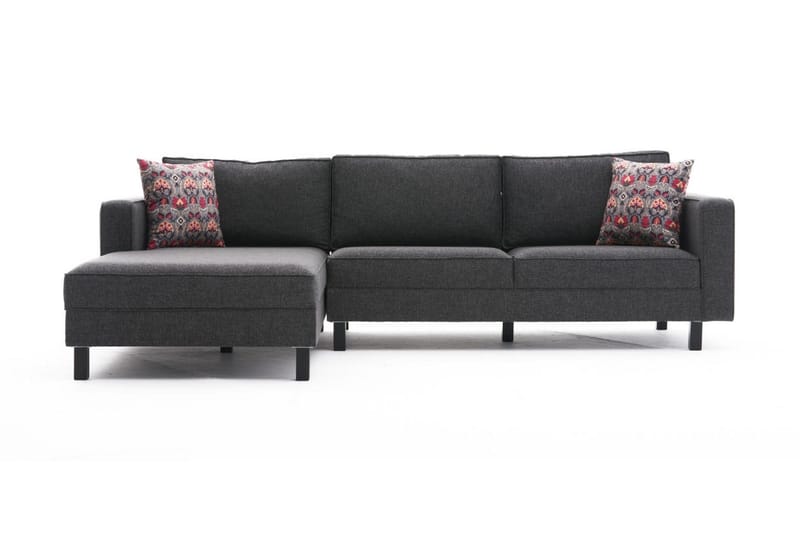 Kaletea Sofa m. Divan 4-seters, Antrasitt
