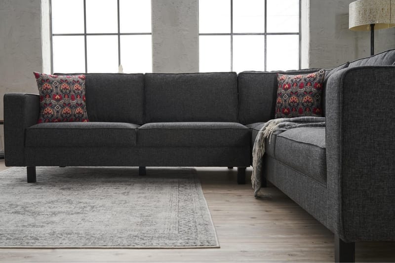 Kaletea Sofa m. Divan 4-seters - Antrasitt - Møbler - Sofaer - Hjørnesofaer - Hjørnesofa med divan