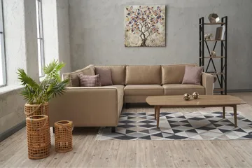 Kaletea Sofa m. Divan 4-seters - Beige - Møbler - Sofaer - Hjørnesofaer