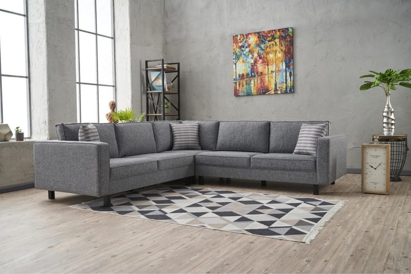 Kaletea Sofa m. Divan 4-seters - Grå - Møbler - Sofaer - Hjørnesofaer - Hjørnesofa med divan