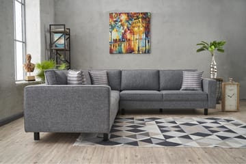 Kaletea Sofa m. Divan 4-seters - Grå - Møbler - Sofaer - Hjørnesofaer - Hjørnesofa med divan