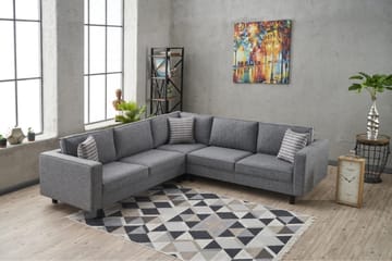 Kaletea Sofa m. Divan 4-seters - Grå - Møbler - Sofaer - Hjørnesofaer - Hjørnesofa med divan