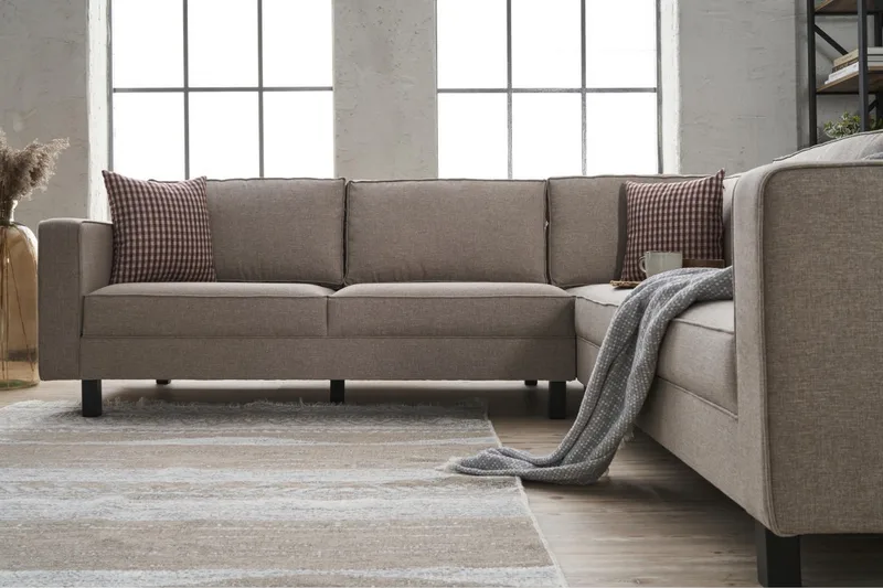 Kaletea Sofa m. Divan 4-seters - Krem - Møbler - Sofaer - Hjørnesofaer - Hjørnesofa med divan