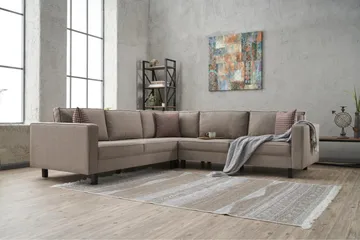 Kaletea Sofa m. Divan 4-seters - Krem - Møbler - Sofaer - Hjørnesofaer - Hjørnesofa med divan