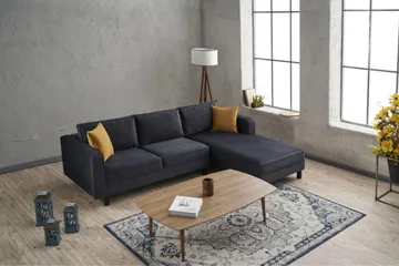Kaletea Sofa m. Divan 4-seters - Mørkegrå - Møbler - Sofaer - Sofaer med sjeselong - 4 seters sofa med divan