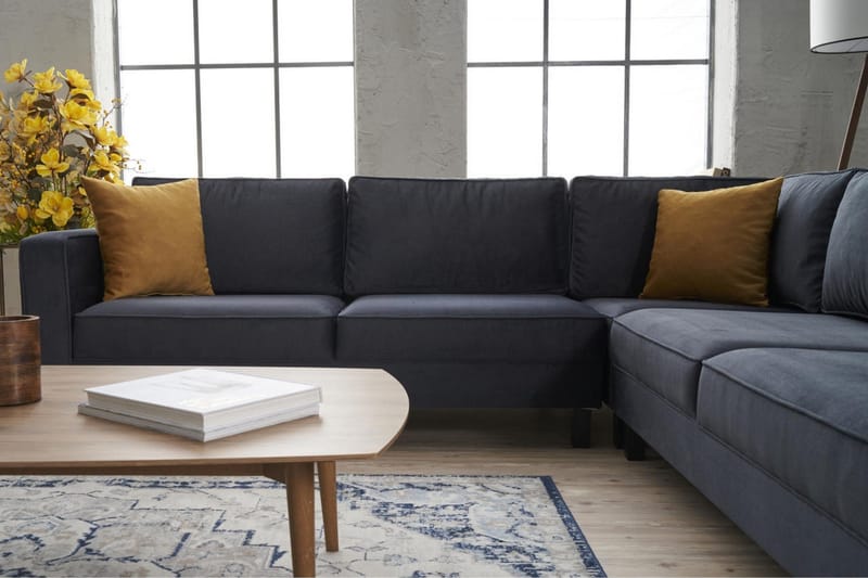 Kaletea Sofa m. Divan 4-seters - Mørkegrå - Møbler - Sofaer - Hjørnesofaer