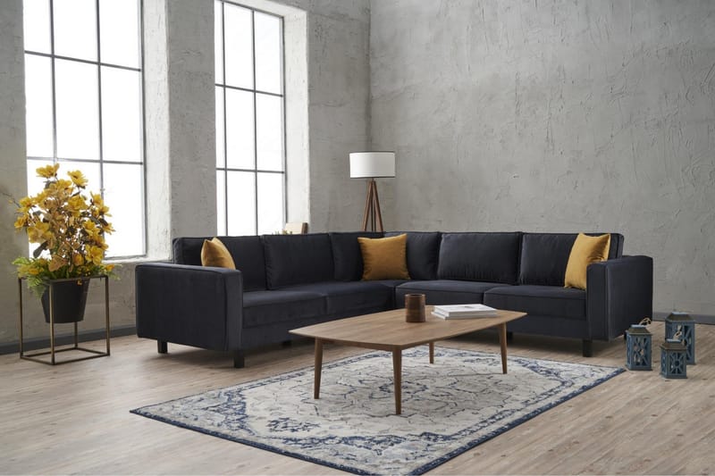 Kaletea Sofa m. Divan 4-seters - Mørkegrå - Møbler - Sofaer - Hjørnesofaer - Hjørnesofa med divan