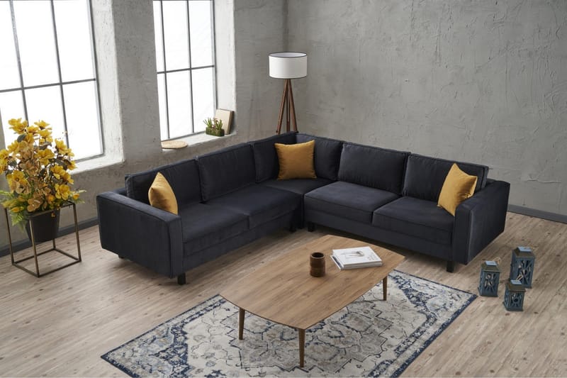 Kaletea Sofa m. Divan 4-seters - Mørkegrå - Møbler - Sofaer - Hjørnesofaer
