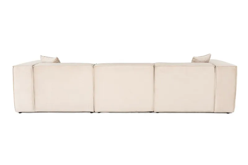 Kaolins Sofa med Sjeselong 3-seter - Krem - Møbler - Sofaer - Sofaer med sjeselong - 3 seters sofa med divan