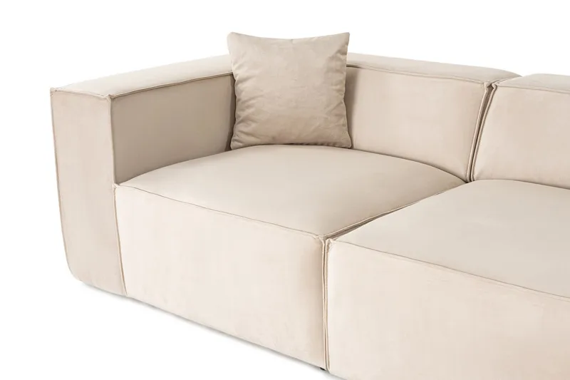 Kaolins Sofa med Sjeselong 3-seter - Krem - Møbler - Sofaer - Sofaer med sjeselong - 3 seters sofa med divan
