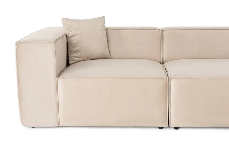 Kaolins Sofa med Sjeselong 3-seter - Krem - Møbler - Sofaer - Sofaer med sjeselong - 3 seters sofa med divan