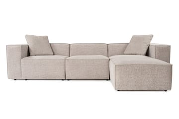 Kaolins Sofa med Sjeselong 3-seter - Mokka - Møbler - Sofaer - Sofaer med sjeselong - 3 seters sofa med divan