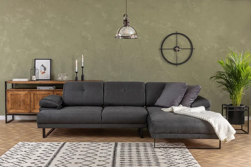 Kitimat Divansofa 3-seters, Antrasitt