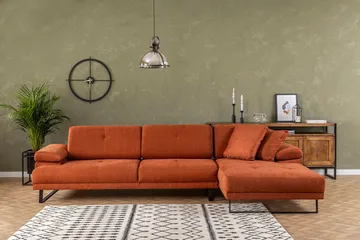 Kitimat Divansofa 3-seters - Oransje - Møbler - Sofaer - Sofaer med sjeselong - 3 seters sofa med divan