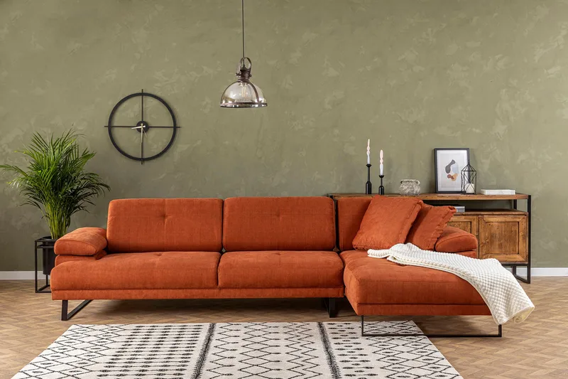 Kitimat Divansofa 3-seters, Oransje