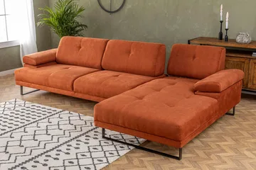 Kitimat Divansofa 3-seters - Oransje - Møbler - Sofaer - Sofaer med sjeselong - 3 seters sofa med divan