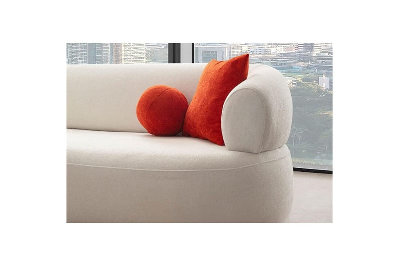 Kollumber Sofa med divan 3-seter - Hvit - Møbler - Sofaer - Sofaer med sjeselong - 3 seters sofa med divan