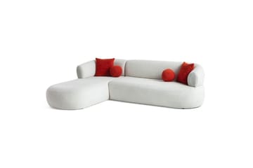 Kollumber Sofa med divan 3-seter - Hvit - Møbler - Sofaer - Sofaer med sjeselong - 3 seters sofa med divan