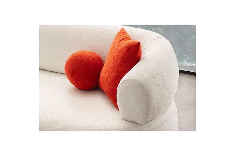 Kollumber Sofa med divan 3-seter - Hvit - Møbler - Sofaer - Sofaer med sjeselong - 3 seters sofa med divan