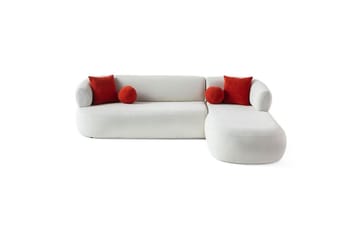 Kollumber Sofa med divan 3-seter - Hvit - Møbler - Sofaer - Sofaer med sjeselong - 3 seters sofa med divan