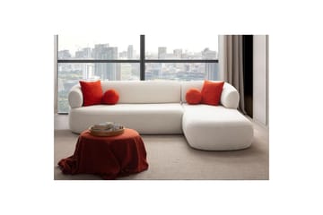 Kollumber Sofa med divan 3-seter - Hvit - Møbler - Sofaer - Sofaer med sjeselong - 3 seters sofa med divan