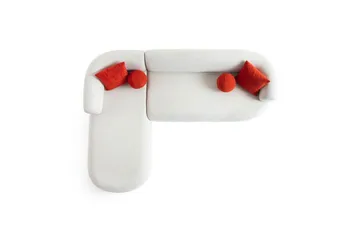 Kollumber Sofa med divan 3-seter - Hvit - Møbler - Sofaer - Sofaer med sjeselong - 3 seters sofa med divan