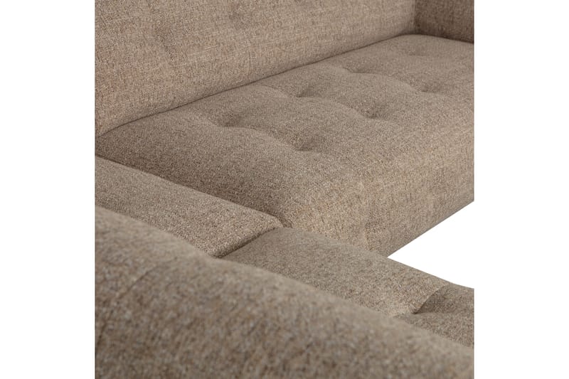 Sofa med sjeselong Kuusirant 3-seter - Brun - 3 seters sofa med divan - Sofaer med sjeselong