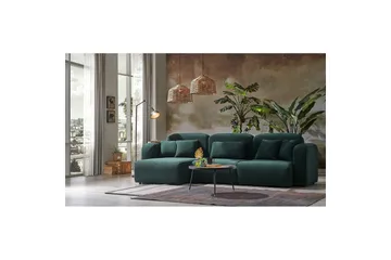 Kyrel Sofa med Divan 4-sits - Grønn - Møbler - Sofaer - Sofaer med sjeselong - 4 seters sofa med divan