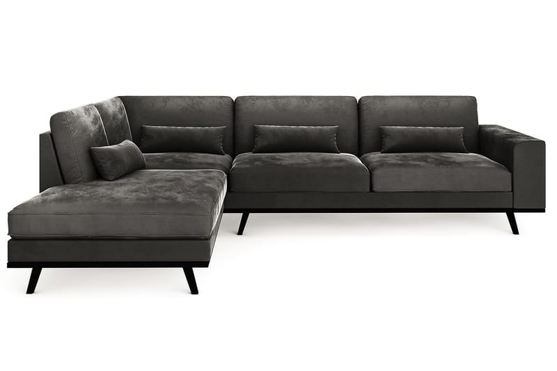 L-sofa Haga 2,5-seter Venstre - Mørkegrå - Sofaer med sjeselong