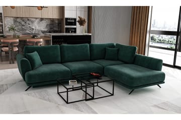Larde sofa med Sjeselong Høyre - Grønn - Møbler - Sofaer - Sofaer med sjeselong