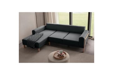 Latrona Sofa med divan 3-seter - Antrasitt - Møbler - Sofaer - Sofaer med sjeselong - 3 seters sofa med divan