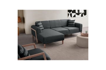 Latrona Sofa med divan 3-seter - Antrasitt - Møbler - Sofaer - Sofaer med sjeselong - 3 seters sofa med divan