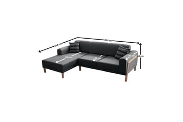 Latrona Sofa med divan 3-seter - Antrasitt - Møbler - Sofaer - Sofaer med sjeselong - 3 seters sofa med divan