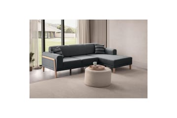 Latrona Sofa med divan 3-seter - Antrasitt - Møbler - Sofaer - Sofaer med sjeselong - 3 seters sofa med divan