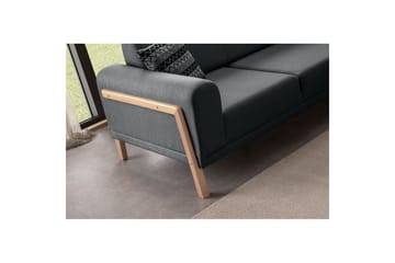 Latrona Sofa med divan 3-seter - Antrasitt - Møbler - Sofaer - Sofaer med sjeselong - 3 seters sofa med divan