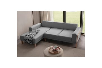 Latrona Sofa med divan 3-seter - Grå - Møbler - Sofaer - Sofaer med sjeselong - 3 seters sofa med divan