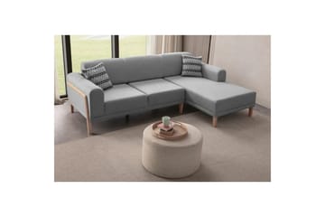 Latrona Sofa med divan 3-seter - Grå - Møbler - Sofaer - Sofaer med sjeselong - 3 seters sofa med divan