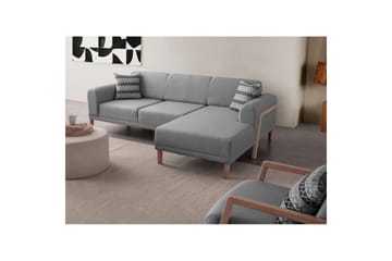 Latrona Sofa med divan 3-seter - Grå - Møbler - Sofaer - Sofaer med sjeselong - 3 seters sofa med divan