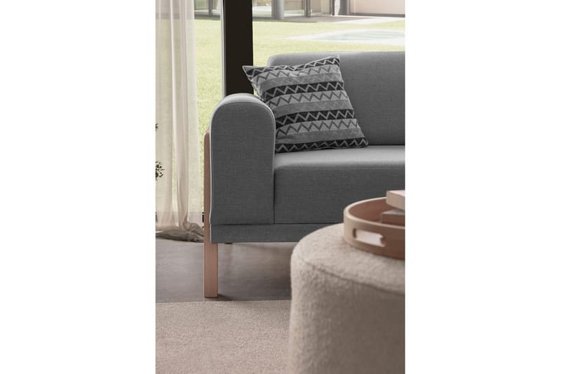 Latrona Sofa med divan 3-seter - Grå - Møbler - Sofaer - Sofaer med sjeselong - 3 seters sofa med divan