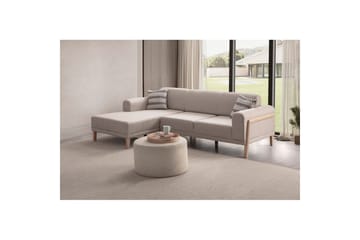 Latrona Sofa med divan 3-seter - Kremhvit - Møbler - Sofaer - Sofaer med sjeselong - 3 seters sofa med divan