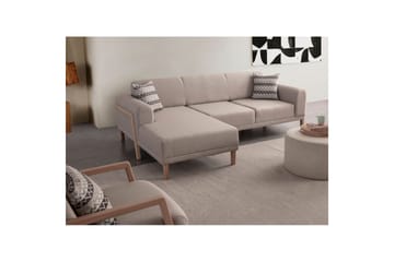 Latrona Sofa med divan 3-seter - Kremhvit - Møbler - Sofaer - Sofaer med sjeselong - 3 seters sofa med divan