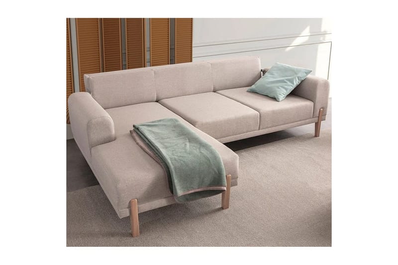 Latrona Sofa med divan 3-seter - Kremhvit - Møbler - Sofaer - Sofaer med sjeselong - 3 seters sofa med divan