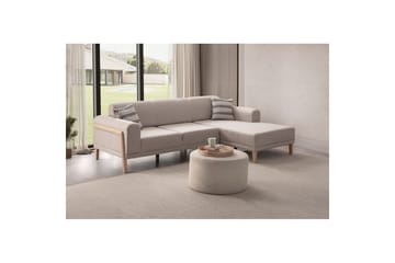 Latrona Sofa med divan 3-seter - Kremhvit - Møbler - Sofaer - Sofaer med sjeselong - 3 seters sofa med divan