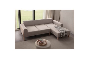 Latrona Sofa med divan 3-seter - Kremhvit - Møbler - Sofaer - Sofaer med sjeselong - 3 seters sofa med divan