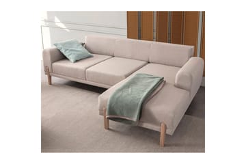 Latrona Sofa med divan 3-seter - Kremhvit - Møbler - Sofaer - Sofaer med sjeselong - 3 seters sofa med divan