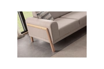 Latrona Sofa med divan 3-seter - Kremhvit - Møbler - Sofaer - Sofaer med sjeselong - 3 seters sofa med divan