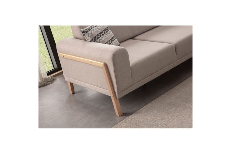 Latrona Sofa med divan 3-seter - Kremhvit - Møbler - Sofaer - Sofaer med sjeselong - 3 seters sofa med divan